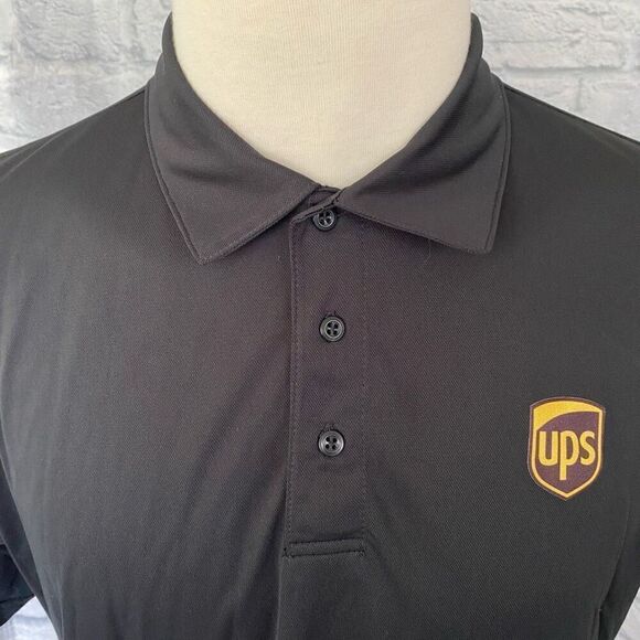 Wear Guard men L 3 button dri wear short sleeve 2 bundle polos black - Picture 3 of 9